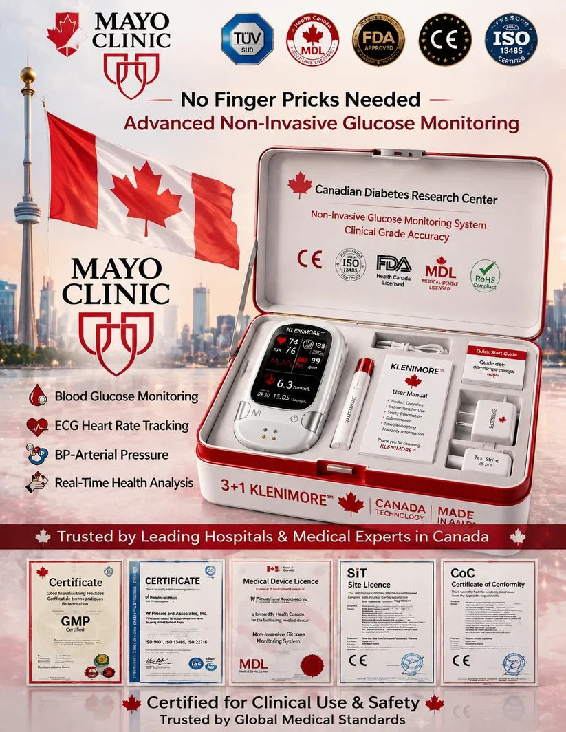 KLENIMORE™ Non-Invasive Health Monitor 99.9%Accuracy (Mayo Clinic Recommended)