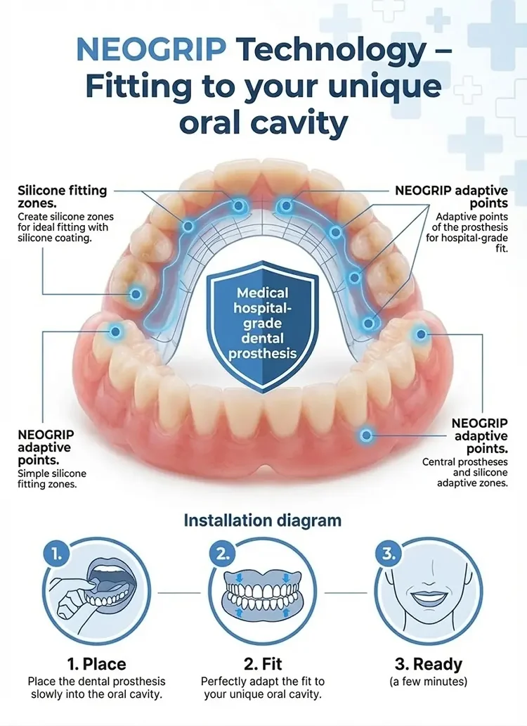 Custom fit removable denture system
