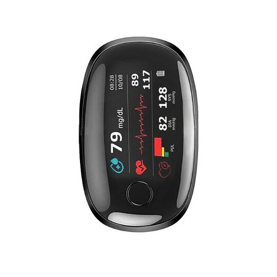 Black LAOZIK GlucoSense fingertip monitor