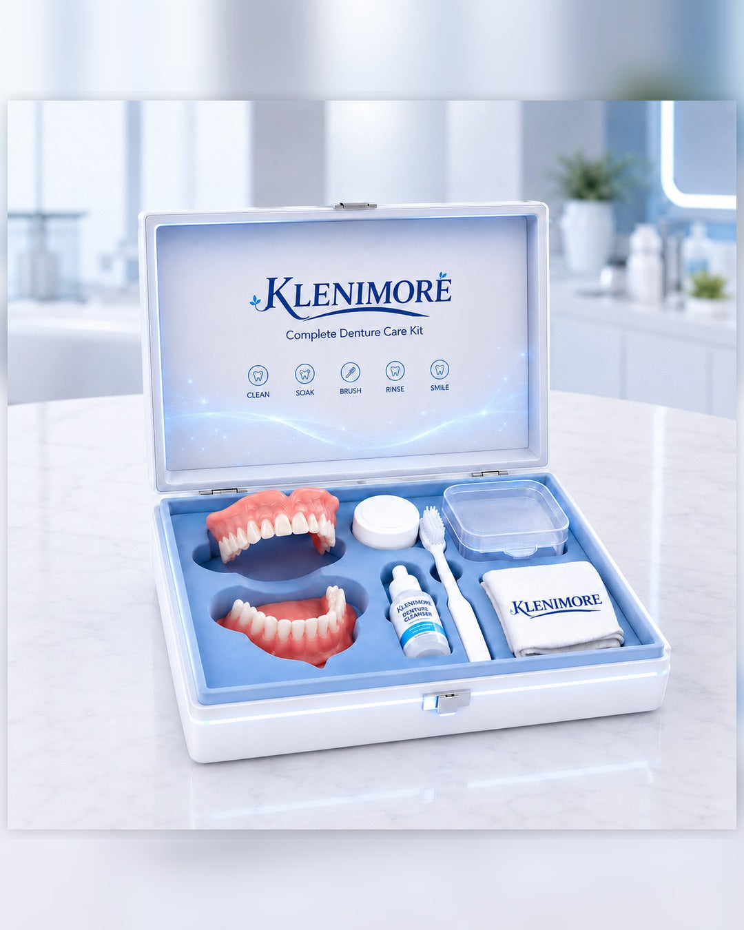 KLENIMORE complete denture care set
